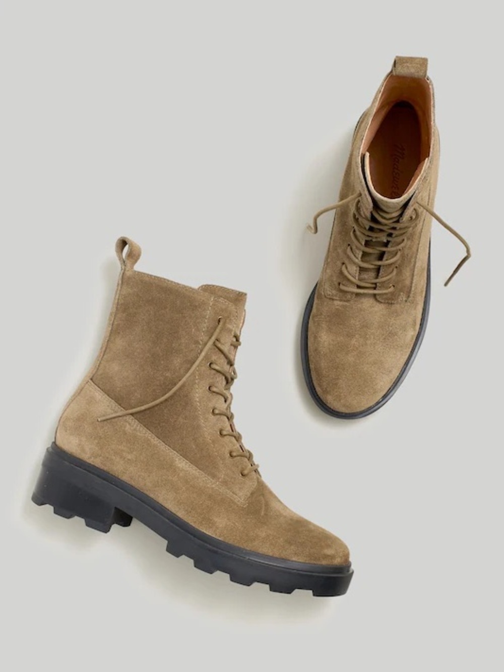 MADEWELL |  The Shelton Lace-Up Boots (Burnt Olive)
